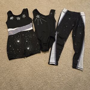 Kids Starry Night Gymnastic Bundle - Black Since 4/5